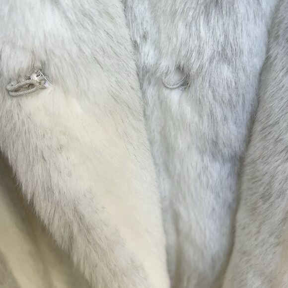 Mariel Heavy Thick Lined Faux Fur Coat Made in USA Vintage Size 14 Striped EUC - Picture 3 of 10